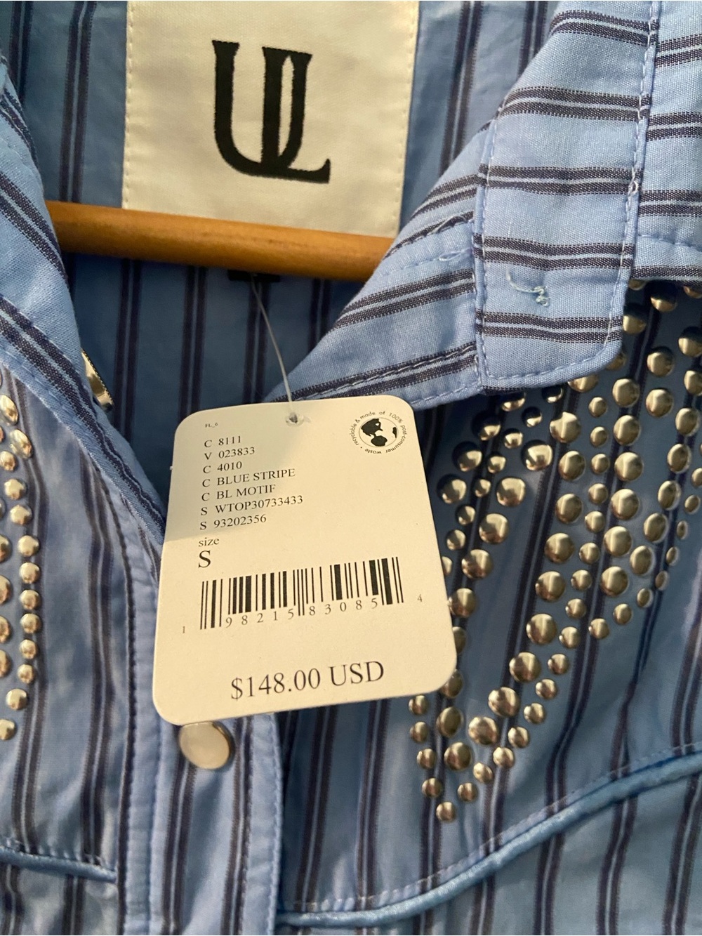 Free People x Understated Leather Embellished Button Down - Picture 6 of 6